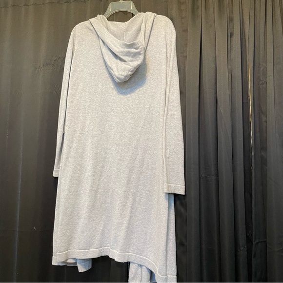Eileen Fisher              Gray Hooded Cardigan - Picture 3 of 4